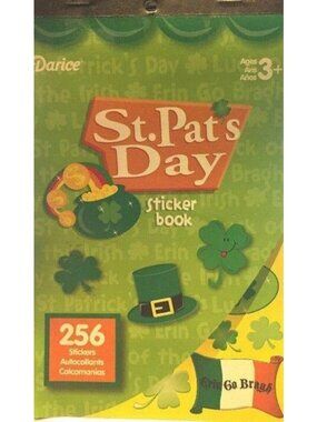 St. Pats Day Sticker Book For Ages 3+ With 256 Darice Stickers new 3+